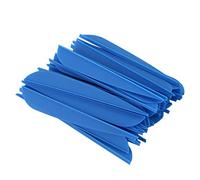 Vrttlkkfe Flèches Vanes 10,1 cm Plume en plastique pour tir à l'arc DIY Lot de 50 (bleu)