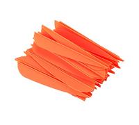 Vrttlkkfe Flèches Vanes 10,1 cm Plume Plastique Plume pour DIY Arc Tir Flèches Lot de 50 (Orange)