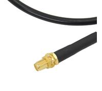 VRTYVEYBB Câble d'extension coaxial pour SMA droit femelle vers SMA coudé mâle, 50 cm ou 100 cm, noir, pour radio Baofeng