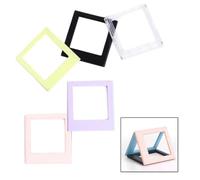 VRTYVEYBB Cadre photo carré en acrylique pour Instax Squares, 83 × 88 mm, pour cartes photo K-Pop - Lot de 6 en noir, vert, violet, rose et transparent