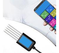 VRTYVEYBB Capteur de sol USB NPK pH humidité mètre - Testeur numérique étanche IP68 pour l'agriculture, le jardinage et la culture hydroponique - Sonde en acier inoxydable (D)