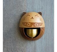 VRTYVEYBB Carillon à vent en forme de chat porte-bonheur avec dopamine japonaise en cuivre - Sonnette d'entrée The Rich Cat