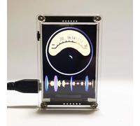 VRTYVEYBB Compteur LCD HD, indicateur de spectre musical, décoration intérieure, 13 modes d'affichage, écran couleur réelle 16 bits, microphone haute sensibilité