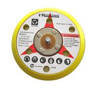 VRTYVEYBB Disque abrasif avec revêtement en feutre - Diamètre : 125 mm - Filetage M8 - Pour ponceuses excentriques - Polyuréthane - 10 000 tr/min