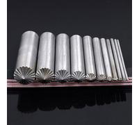 VRTYVEYBB Emporte-pièce en métal en forme de fleur pour montage à œillets - 3 à 15 mm - En acier argenté - Outil à main pour œillets - Pour marques