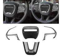 VRTYVEYBB Housse de volant décorative en fibre de carbone pour Dodge For Challenger Charger 2015 2021 pour une touche moderne