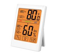 VRTYVEYBB Jauge d'humidité de température intérieure facilement lisible avec support magnétique