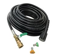 VRTYVEYBB Kit de tuyau d'arrosage haute pression pour le nettoyage du jardin - Tuyau flexible en PVC de 7 m ou 10 m avec buse et raccord rapide