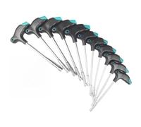 VRTYVEYBB Lot de 11 clés à douille hexagonale avec poignée en T, en acier au chrome vanadium, kit de tournevis à tête magnétique avec trou de suspension, 4 à 14 mm, vert et noir pour réparation