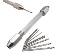 VRTYVEYBB Lot de 11 forets à main en plastique et ambre pour bijoux 0,5-3,2 mm, plage de serrage 1,0 mm-3,0 mm, cuivre