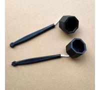 VRTYVEYBB Lot de 2 porte-craies de billard octogonales pour queues de billard et snooker en plastique noir 150 mm avec surface lisse pour craie octogonale