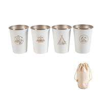 VRTYVEYBB Lot de 4 tasses à café d'extérieur en acier inoxydable 304 de 350 ml