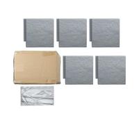 VRTYVEYBB Lot de 5 clôtures de jardin en plastique - 20 x 20 cm - Gris