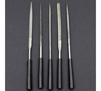 VRTYVEYBB Lot de 5 limes diamantées (plates, triangulaires, rondes) pour métal, bois, plastique, 140 mm, tige de 3 mm, poignées antidérapantes