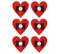 VRTYVEYBB Love Candle Lot de 6 lampes solaires de jardin étanches et décoratives à LED pour terrasse, balcon, cour Rouge