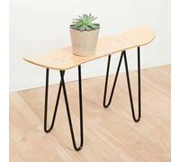 VRTYVEYBB Patte de skateboard pliable en métal avec pieds en caoutchouc pour meubles - 41 cm/50 cm - Charge maximale : 136 kg - Style industriel moderne - 1 pièce