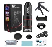 VRTYVEYBB Pour télescopes monoculaires zoom 64x, avec revêtement multicouche et transmission de la lumière, pour les smartphones pour les activités de plein air telles que l'observation des oiseaux et