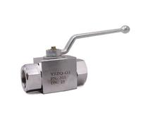 VRTYVEYBB Robinet à boisseau sphérique haute pression, robinet d'arrêt hydraulique en acier au carbone, filetage BSP, pour contrôle des médias de pipeline, design compact avec étanchéité durable pour