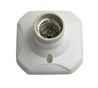 VRTYVEYBB Support de douille E27 en céramique émaillée droite pour ampoule résistante aux hautes températures pour incubateur industriel de reptiles Blanc