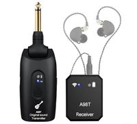 VRTYVEYBB Système de moniteur intra-auriculaire sans fil 2,4 GHz, émetteur-récepteur, faible latence, haute anti-interférence, portée de 30,5 m, batterie de 8 heures pour studio de répétition en