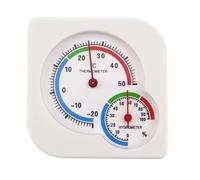VRTYVEYBB Thermomètre Humidité Thermo-Hygromètre -20-50 0-100 RH 7.2*7.2cm Humidité Analogique Jardin Intérieur Extérieur Plastique