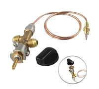 VRTYVEYBB Vanne de contrôle de sécurité pour gaz propane 65 mbar avec thermocouple M8 et bouton pour barbecue GPL