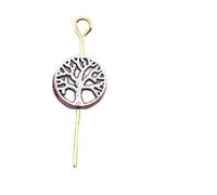 VRUESH 60pcs 9x9x3mm Arbre de Vie Perles entretoises pour la Fabrication de Bracelet Bricolage Accessoires Artisanat