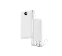 VRURC Batterie Externe 20000mAh Power Bank USB C 20W avec câbles et LED Display Batterie Portable 4 Sorties Compatible avec iPhone, Huawei, Samsung Téléphone Tablet (Blanc)
