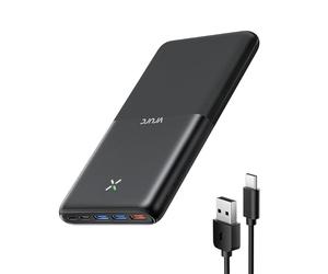 VRURC Batterie Externe 30000 mAh 22,5W Power Bank Charge Rapide USB C | Chargeur Portable Grosse Capacité avec 4 Sorties & 3 Entrées, Indispensable pour iPhone Huawei Tablette Smartphone