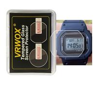 VRWOX [2 pièces] GW-5000U-1JF Lot de 2 protections d'écran pour montre GW-5000, bords arrondis 2,5D, en verre trempé 9H, anti-rayures, anti-traces de doigts, sans bulles