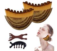 VRYNDH 2 Brosse de contour lymphatique pour le visage, masseur de drainage lymphatique pour sculpter le visage, le menton et la mâchoire, design ergonomique, 2 Associé à une baguette de massage