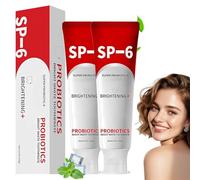 VRYNDH 2 x Dentifrice sp 6 probiotics | Formule Sans Fluor | Équilibre la Flore Buccale, Combat la Plaque & les Taches | Haleine Fraîche & Blanchiment Doux | Soin Complet et Naturel