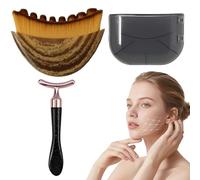 VRYNDH Brosse de contour lymphatique pour le visage, masseur de drainage lymphatique pour sculpter le visage, le menton et la mâchoire, design ergonomique, Associé à une baguette de massage