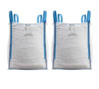 VRYSAC Big Bag 1000 kg 85 x 85 x 90 cm 4 poignées de 40 cm SF 6:1 Sac de chantier pour gravats jardin et bois de chauffage Lot de 2