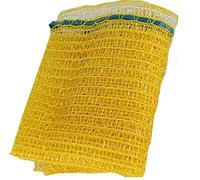 VRYSAC Lot de 100 sacs en filet pour fruits en maille Raschel jaune - 32 x 44 cm - Pour 5 kg pommes de terre, citrons, oignons, oranges - Grande capacité, réutilisables, qualité professionnelle
