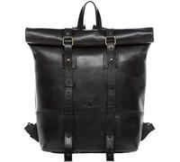 VS SID & VAIN Sac à Dos Chaz | Compartiment 15" Laptop Cuir véritable | Sacs portés Dos Homme Noir | Backpack Ville Voyage Scolaire Fait à la Main