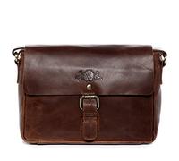 VS SID & VAIN Sac Messager Yale Cuir véritable | Sacoche Homme bandoulière Petit Marron | Sac à Épaule Fait à la Main