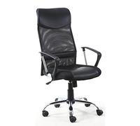 VS Venta-stock Chaise de Bureau Campus relevable et Fauteuil inclinable en Simili Cuir Noir