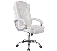 VS Venta-stock Chaise de Bureau Karen Elevable et Fauteuil inclinable en Simili Cuir Blanc