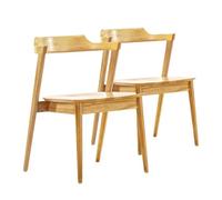 VS Venta-stock Pack 2 chaises Venus, Couleur Chêne, Bois Massif, 58 cm (Longueur) 57,5 cm (Profondeur) 76 cm (Hauteur)