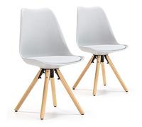 VS Venta-stock Set de 2 chaises Salle à Manger Jeff Style Nordique Gris, certifiée par la SGS, 54 cm (Ancho) x 49 cm (Profundo) x 84 cm (Alto)