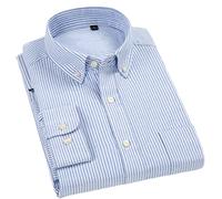 Vsadsau Chemise à manches longues en coton pour homme avec poche plaquée simple, coupe classique, boutonnée, 18-219 XXL