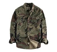 Vsadsau - Chemise de camouflage pour homme - Cargo - Pour le plein air, la randonnée, le sport, l'armée - Veste avec poches, XL