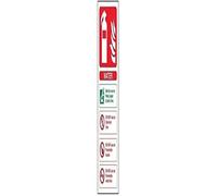 vsafety 11001 ac-s Panneau extincteur, l'eau d'identité, autocollant, Portrait, 75 mm x 200 mm, vert/rouge