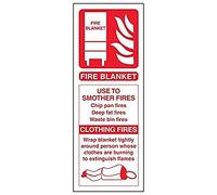 VSafety 11008AC-R'Fire Blanket ID Lot de 3 panneaux portraits, 75 mm x 200 mm