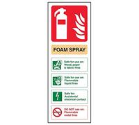 VSafety 11012AJ-R'Foam Spray ID Electrical Safe' Lot de 3 panneaux portrait, 100 mm x 280 mm