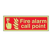 Vsafety 13022 Axe-g "Fire Alarm Call point" Sign, paysage, 300 mm x 100 mm (lot de 3)