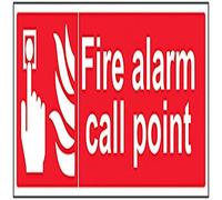 vsafety 13022bj-r Alarme d'appel point Fire Equipment Panneau, 1 mm en plastique rigide, paysage, 450 mm x 150 mm
