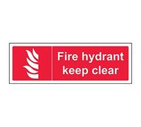 Vsafety 13031 Axe-r "incendie Keep Clear" Panneau, paysage, 300 mm x 100 mm (lot de 3)