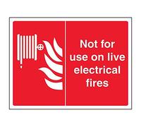 VSafety 13044AR-S'Not For Use On Live Electrical Fires Lot de 3 panneaux 200 mm x 150 mm